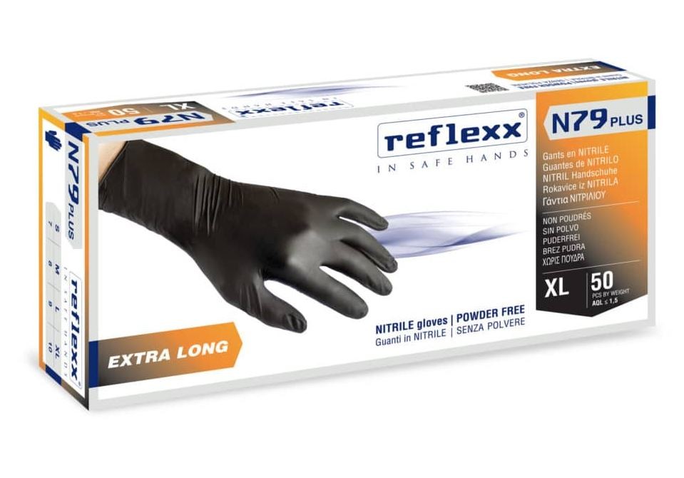 DISPOSABLE NITRILE GLOVES 50 PCS EXTRA LONG