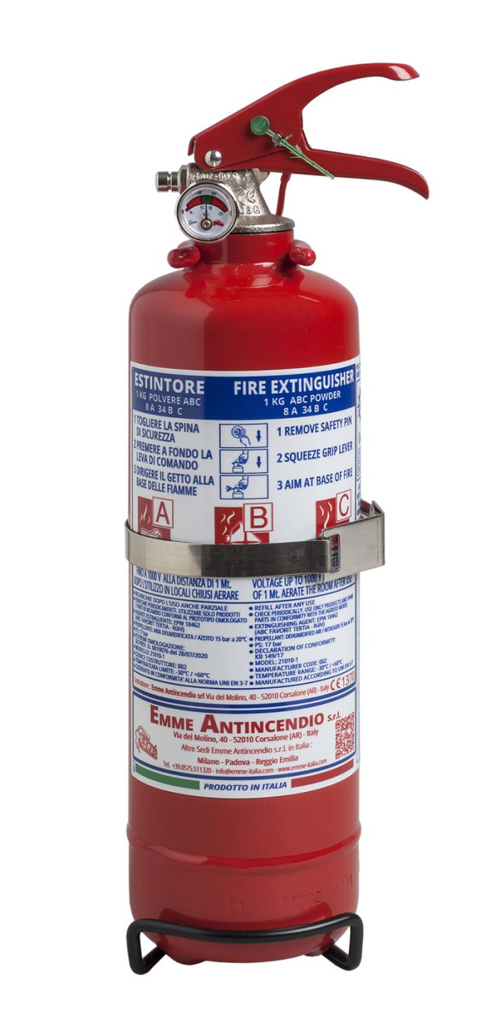 EXTINGUISHER 1KG POWDER 8A 34B