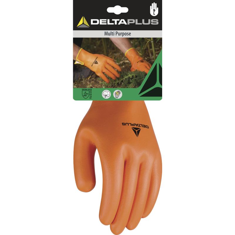 NITRILE FOAM COATED ORANGE GLOVE SIZE 10