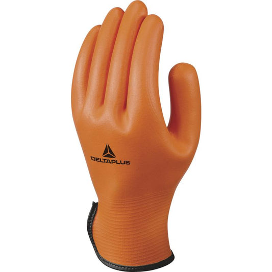 NITRILE FOAM COATED ORANGE GLOVE SIZE 10