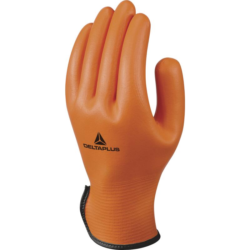 NITRILE FOAM COATED ORANGE GLOVE SIZE 9