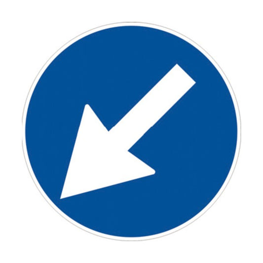 ALUMINUM SIGN MANDATORY RIGHT/LEFT ARROW