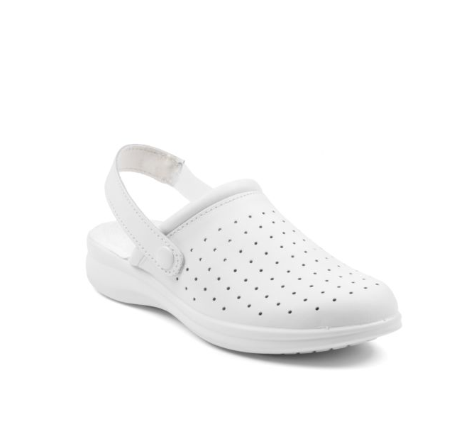 WHITE NON-SLIP CLOG - ISACCO