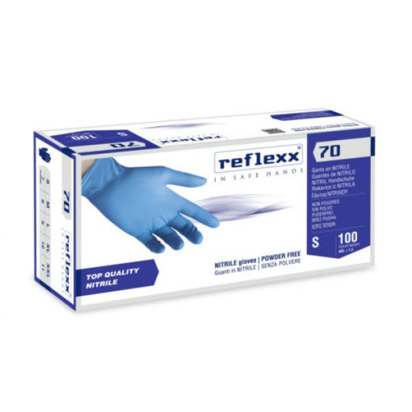 BLUE POWDER-FREE NITRILE GLOVES 100PCS