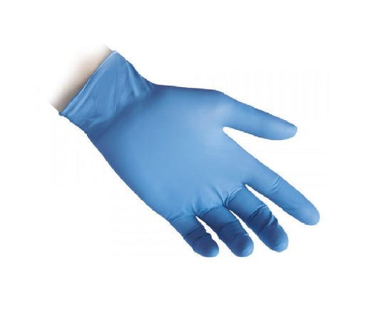 GUANTI NITRILE BLU SENZA POLVERE 100PZ