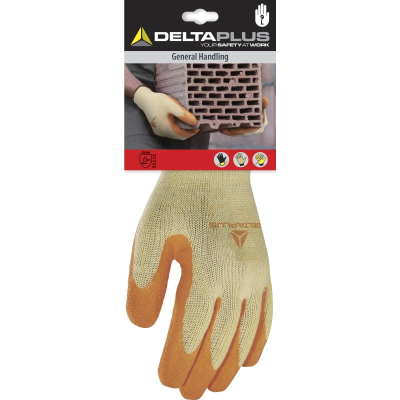 POLYCOTTON GLOVE LATEX COATED PALM SIZE. 10