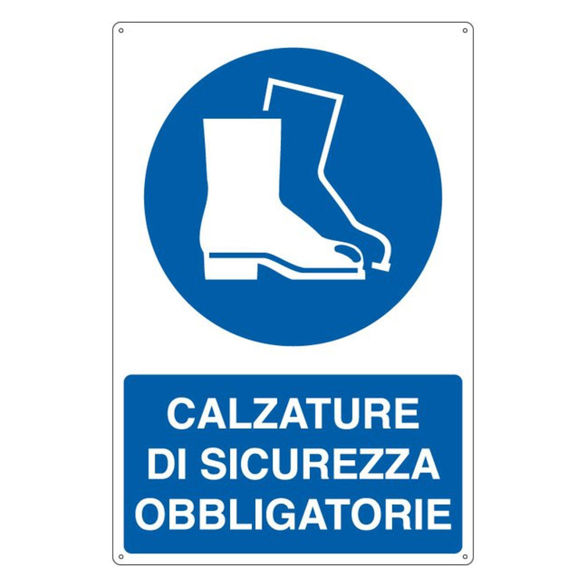 CARTELLO CALZATURE DI SICUREZZA OBBLIGATORIE 50 x 70 - KPL