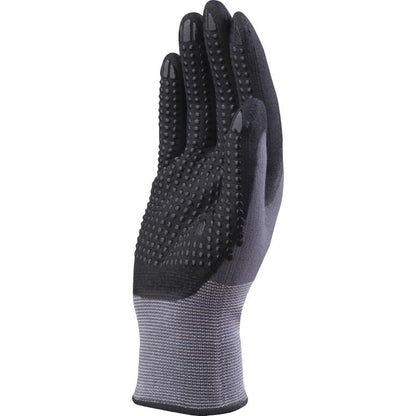 NITRILE/PU PALM GLOVES + DOTS SIZE 9