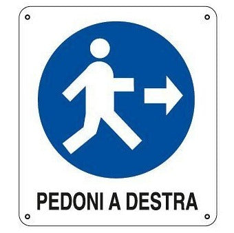 PEDESTRIANS ON THE RIGHT SIGN 50X70 - KPL