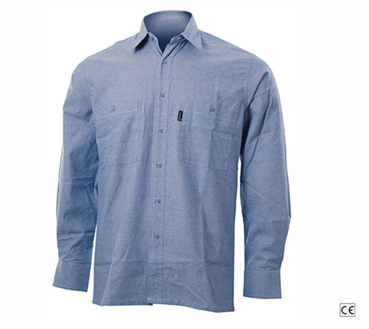 LONG SLEEVE OXFORD WORK SHIRT - BLUETECH