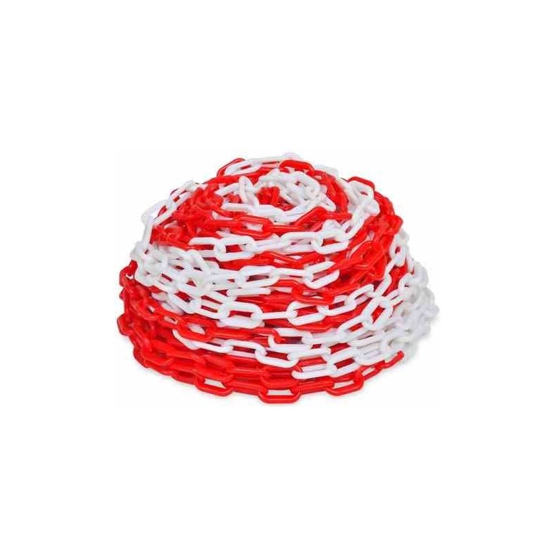 PVC CHAIN ​​25 M WHITE/RED