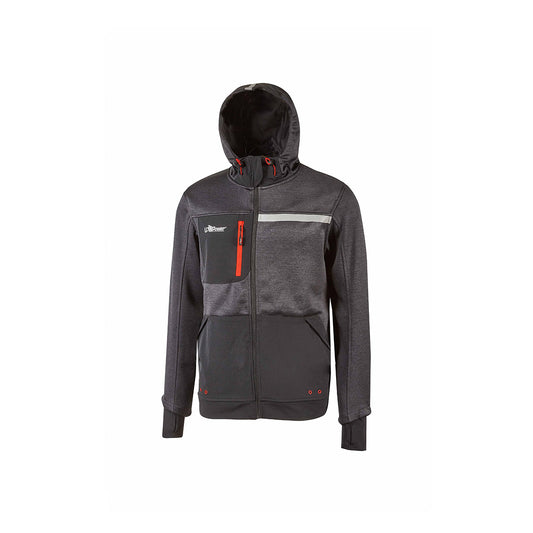 FELPA GALAXY FULL ZIP - U-POWER - NERO/VERDE/GRIGIO