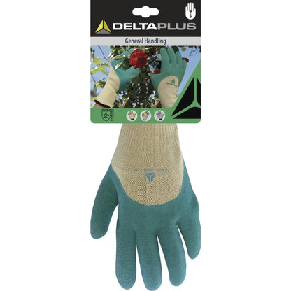 GREEN LATEX COATED POLYCOTTON GLOVE SIZE 10