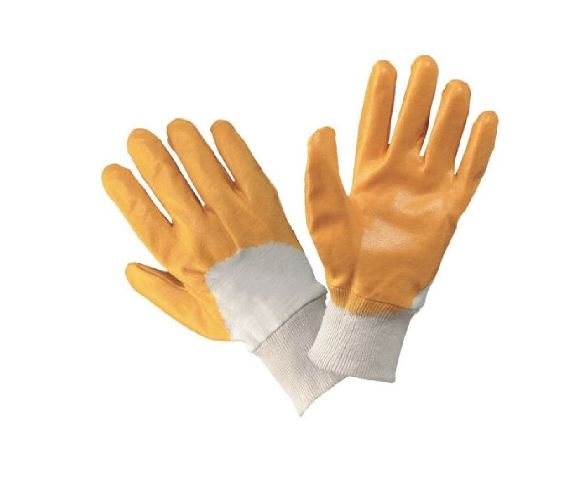 YELLOW NBR GLOVE WITH CUFF