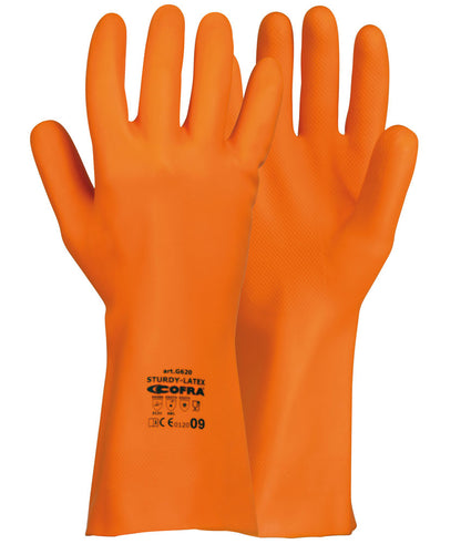 GUANTI STURDY-LATEX ARANCIO TG 10